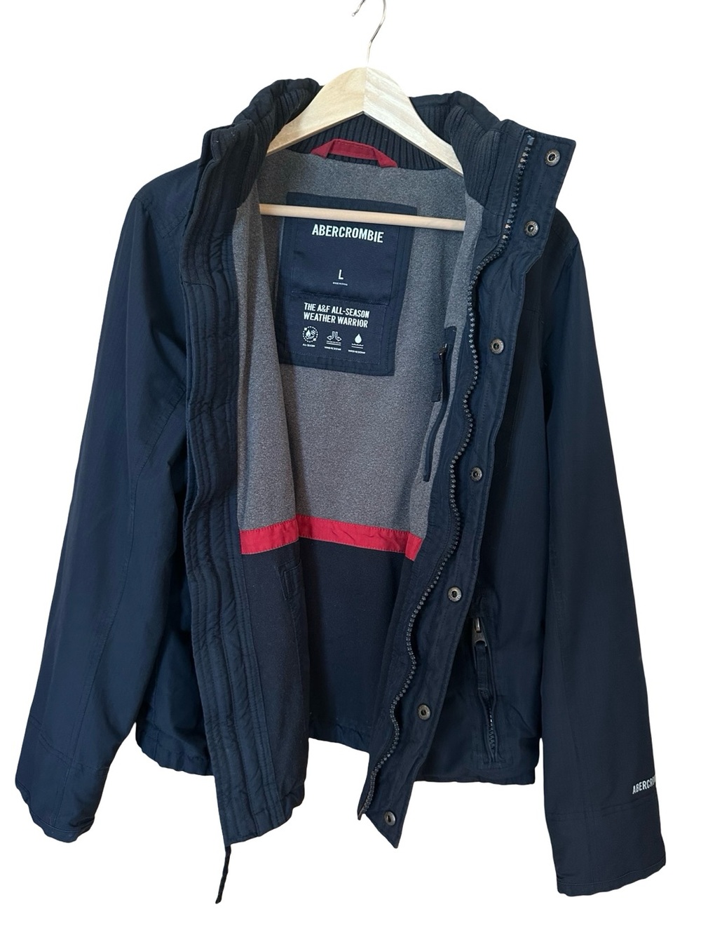 Abercrombie & Fitch All-Season Weather Warrior Jacket Navy Sz L